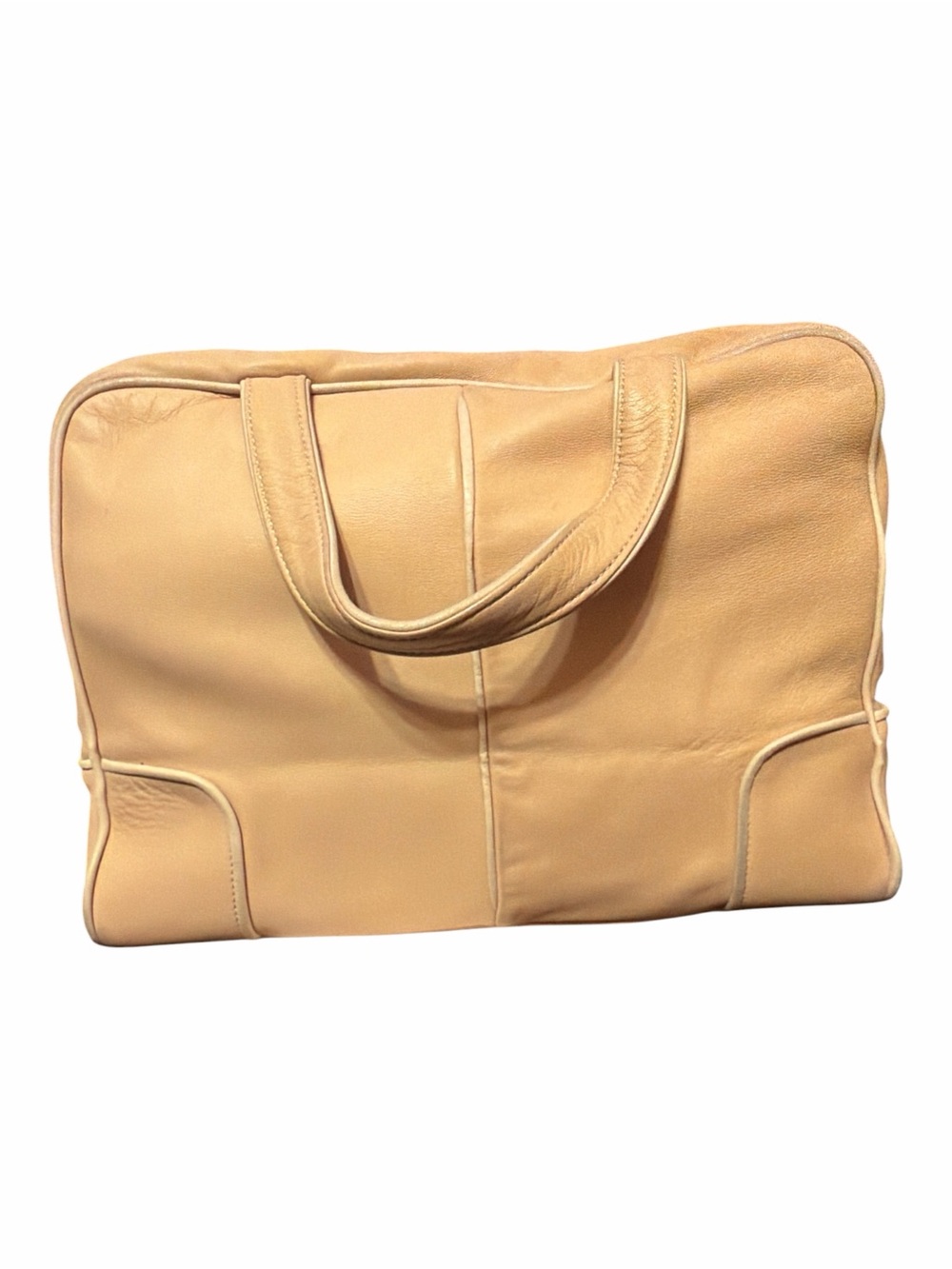 Authentic Vintage Loewe Beige Soft Nappa Leather Zip Tote Bag w/ Booklet - Picture 4 of 8